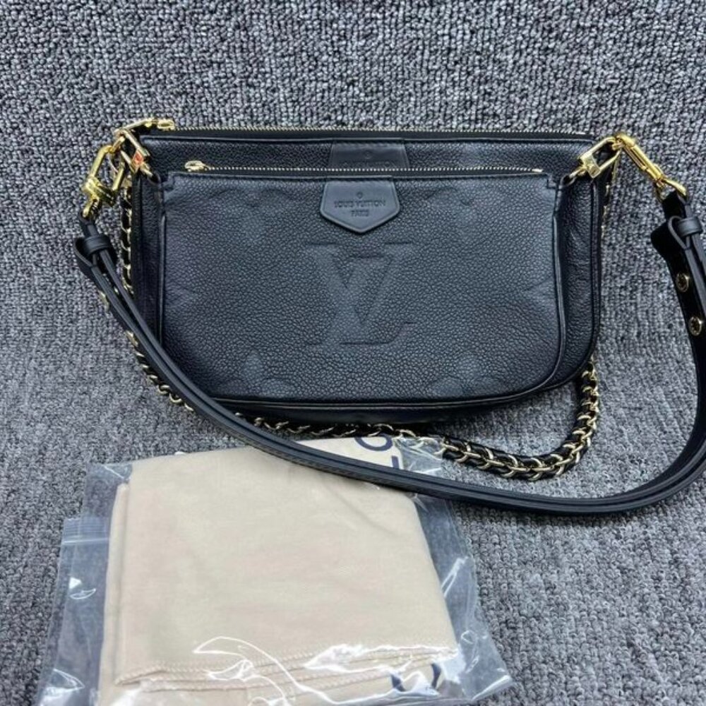 100% Louis Vuitton Multi Pochette Accessories Monogram Leather Satchel - Picture 1 of 16